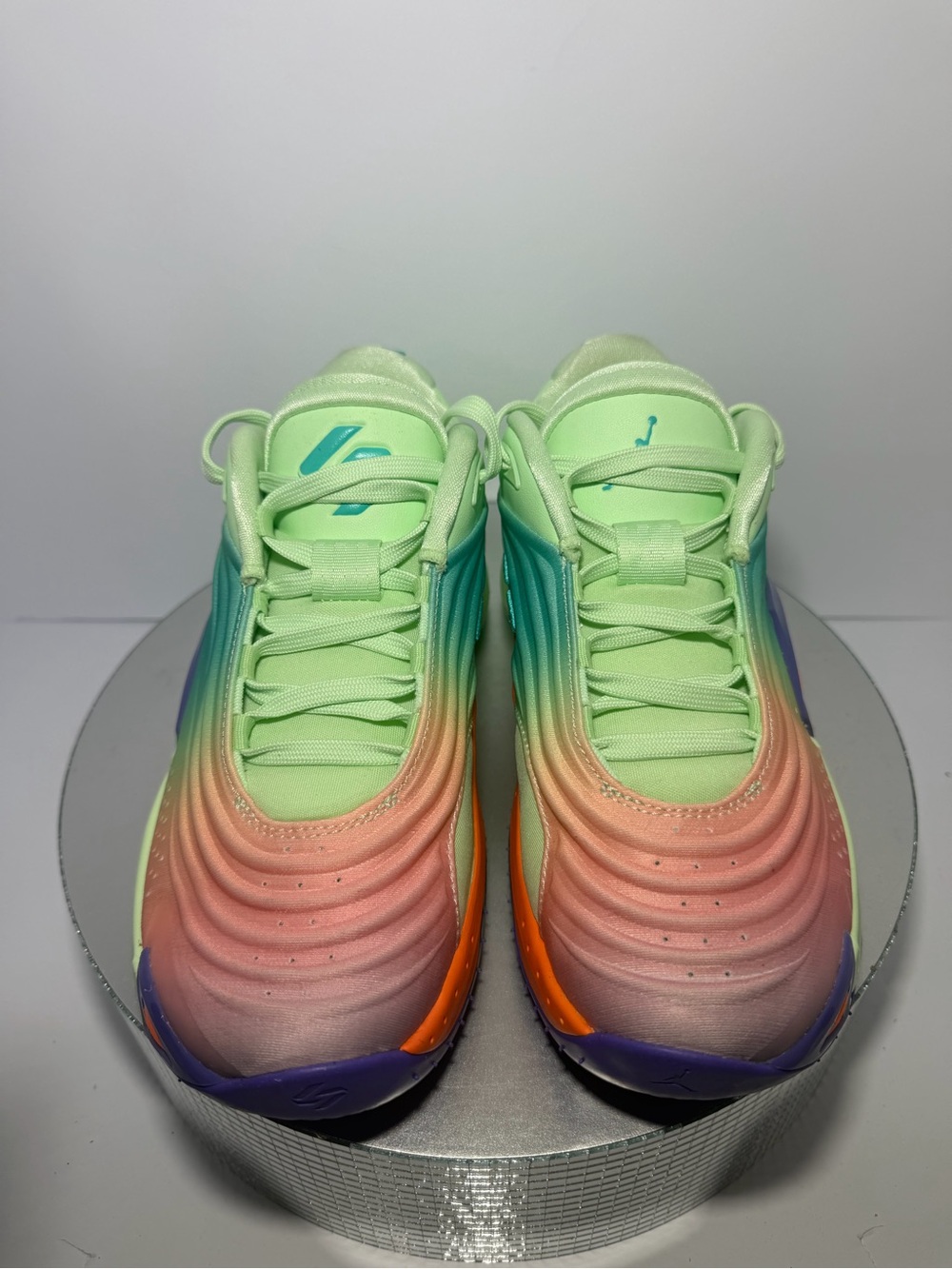 Jordan Kids Gradient Sneakers in Mint, Peach, Teal & Purple size 6Y NWOT